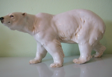 купить фарфоровую статуэтку, статуэтка фарфоровая, белый медведь фарфор, мишка на севере фарфоровый, Хутченройтер (Hutschenreuther), художник Х. Ахцигер , H. Achtziger, фарфоровый медведь, медведь фарфровый, мишка фарфороый, белый медведь