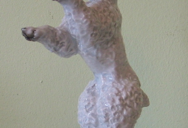 фарфор, статуэтка фарфоровая пудель, белый пудель, пудель фарфоровый, собака фарфоровая,  Фриц Хайденрайх (Fritz Heidenreich), Розенталь (Rosenthal).
