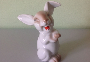 купить фарфор, статуэтка фарфоровая заяц, заяц, смеющийся заяц, заяц фарфор,  Макс Фриц (Max Fritz.), кролик Розенталь, заяц розенталь,  пасхальный заяц, Розенталь (Rosenthal)