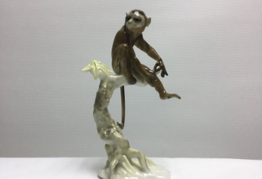 купить фарфоровую статуэтку, статуэтка фарфоровая обезьяна, обезьяна фарфор, Хутченройтер, Hutschenreuther,  Karl Tutter 