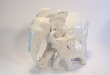 купить фарфор, слон фарфоровый, слон и слоненок, два слона из фарфора, фарфор Германия
