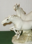 купить фарфоровую статуэтку, статуэтка фарфоровая пара лошадей, лошади фарфоровые, Хутченройтер (Hutschenreuther), художник М.Фриц (M.H.Fritz) 