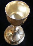 чаша евхаристическая, потир, чаша серебряная, серебро 84°, русское серебро 