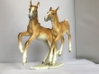 купить фарфоровую статуэтку жеребята , статуэтка фарфоровая два жеребёнка, лошадки  фарфор,  жеребёнок фарфор Хутченройтер, лошади Hutschenreuther, G.Granget.