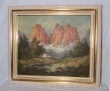 картина горный пейзаж, холст, масло, картины, Хартунг Генрих (Heinrich Hartung), картины маслом, купить горный пейзаж, картина горы